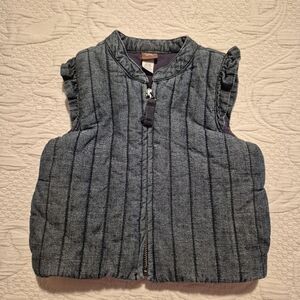 Tea Collection girls 12-18 months quilted full front zip up vest VGUC